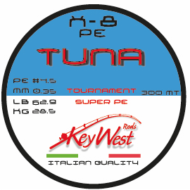 Key West Tuna Tournament Super PE #4.5 0.35mm 300mt X-8 Camouflage Sea